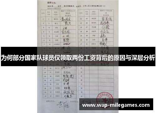 为何部分国家队球员仅领取两份工资背后的原因与深层分析